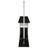 Risley 2-door Circular LED Wine Cabinet Dark Charcoal - 182799