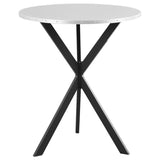 Kenzo Round 32-inch Galvanized Steel Bistro Bar Table Silver - 182861