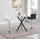 Kenzo Round 32-inch Galvanized Steel Bistro Bar Table Silver - 182861