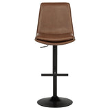 Eldridge Faux Leather Upholstered Adjustable Bar Stool Coffee - 182957BRN