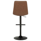 Eldridge Faux Leather Upholstered Adjustable Bar Stool Coffee - 182957BRN