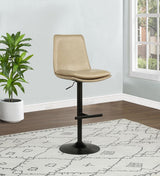 Eldridge Faux Leather Upholstered Adjustable Bar Stool Tan - 182957TAN
