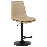 Eldridge Faux Leather Upholstered Adjustable Bar Stool Tan - 182957TAN