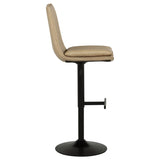 Eldridge Faux Leather Upholstered Adjustable Bar Stool Tan - 182957TAN