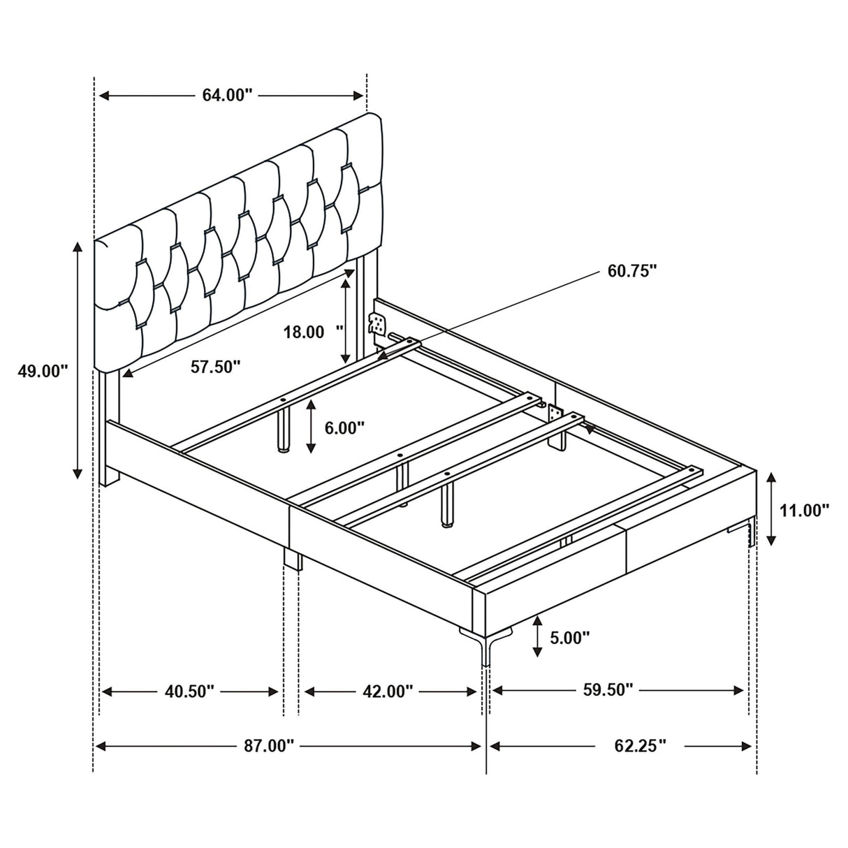 James - Panel Bed