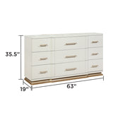 Lexington - 9 Drawer Dresser - Beige