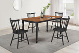 Hollyoak 5-piece Rectangular Dining Set Walnut and Black - 183041-S5