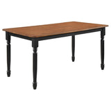 Hollyoak 5-piece Rectangular Dining Set Walnut and Black - 183041-S5