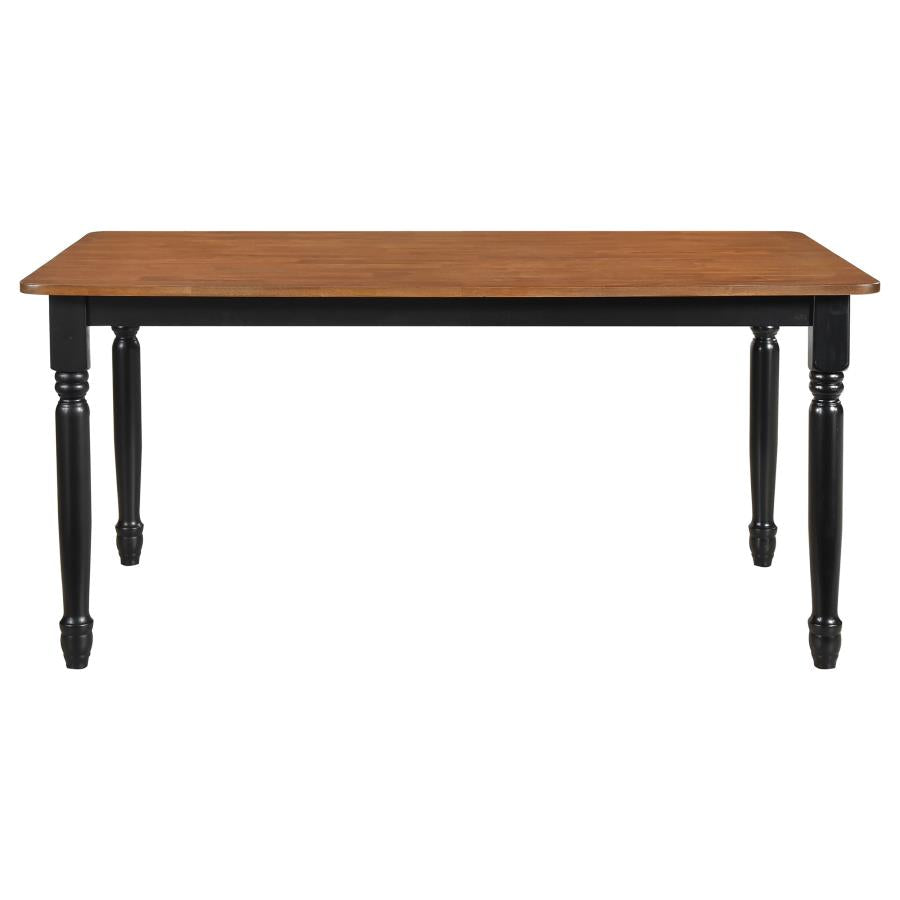 Hollyoak 5-piece Rectangular Dining Set Walnut and Black - 183041-S5