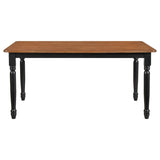 Hollyoak 5-piece Rectangular Dining Set Walnut and Black - 183041-S5