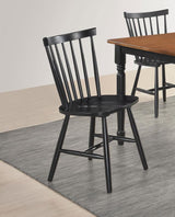 Hollyoak Windsor Wood Dining Side Chair Black (Set of 2) - 183042