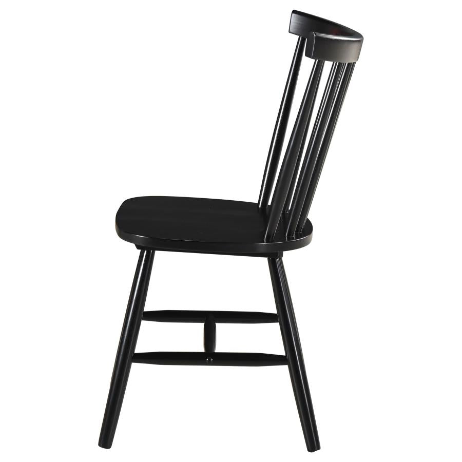 Hollyoak Windsor Wood Dining Side Chair Black (Set of 2) - 183042