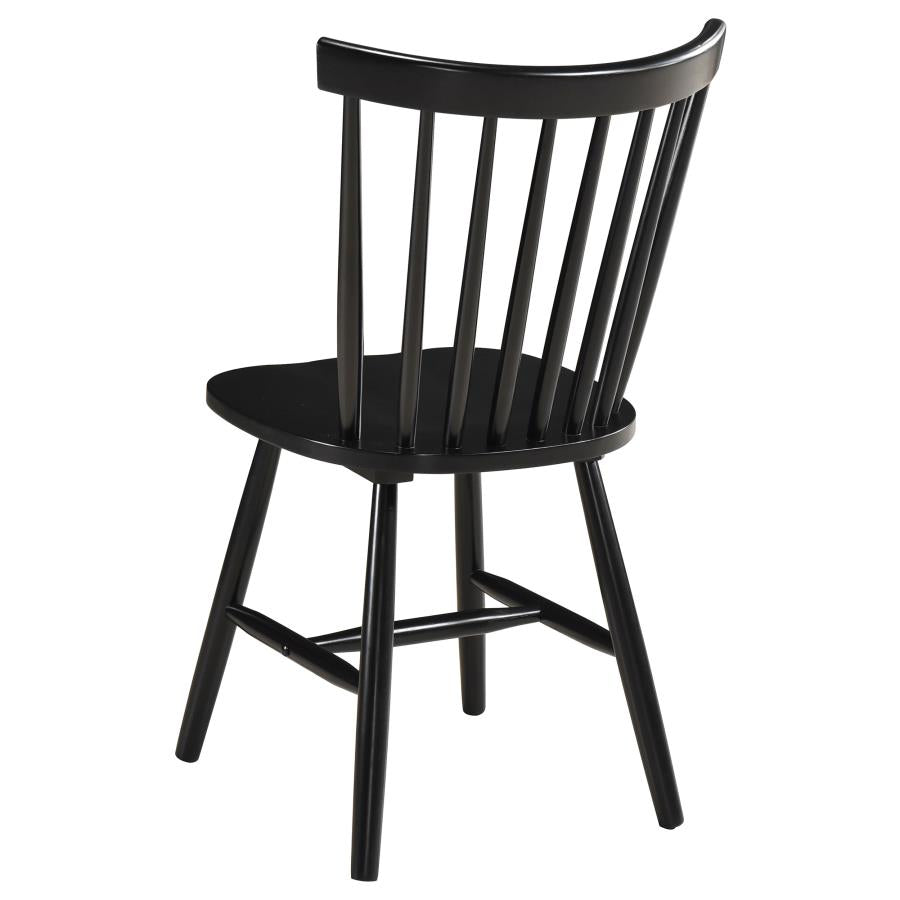Hollyoak Windsor Wood Dining Side Chair Black (Set of 2) - 183042