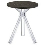 Edgerton Round 35-inch Pub Height Bistro Bar Table Dark Oak - 183131