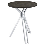 Edgerton Round 35-inch Pub Height Bistro Bar Table Dark Oak - 183131