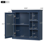 Wall Mounted Medicine Cabinet With Mirror And 3 Open Shelves