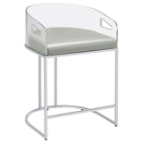 Thermosolis Clear Acrylic Counter Chair Chrome (Set of 2) - 183405