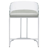 Thermosolis Clear Acrylic Counter Chair Chrome (Set of 2) - 183405