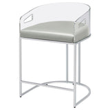 Thermosolis Clear Acrylic Counter Chair Chrome (Set of 2) - 183405