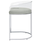 Thermosolis Clear Acrylic Counter Chair Chrome (Set of 2) - 183405