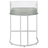 Thermosolis Clear Acrylic Counter Chair Chrome (Set of 2) - 183405