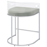 Thermosolis Clear Acrylic Counter Chair Chrome (Set of 2) - 183405