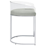 Thermosolis Clear Acrylic Counter Chair Chrome (Set of 2) - 183405