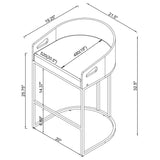 Thermosolis Clear Acrylic Counter Chair Chrome (Set of 2) - 183405