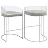 Thermosolis Clear Acrylic Bar Chair Chrome (Set of 2) - 183406