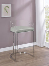 Thermosolis Clear Acrylic Bar Chair Chrome (Set of 2) - 183406