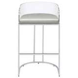Thermosolis Clear Acrylic Bar Chair Chrome (Set of 2) - 183406