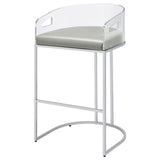Thermosolis Clear Acrylic Bar Chair Chrome (Set of 2) - 183406