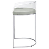 Thermosolis Clear Acrylic Bar Chair Chrome (Set of 2) - 183406