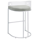 Thermosolis Clear Acrylic Bar Chair Chrome (Set of 2) - 183406