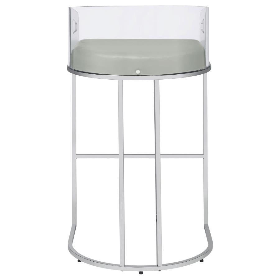 Thermosolis Clear Acrylic Bar Chair Chrome (Set of 2) - 183406