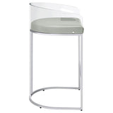 Thermosolis Clear Acrylic Bar Chair Chrome (Set of 2) - 183406