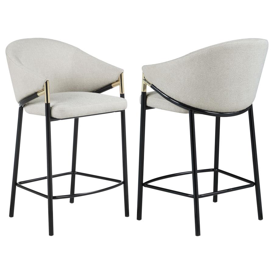 Chadwick Fabric Upholstered Counter Chair Beige (Set of 2) - 183436
