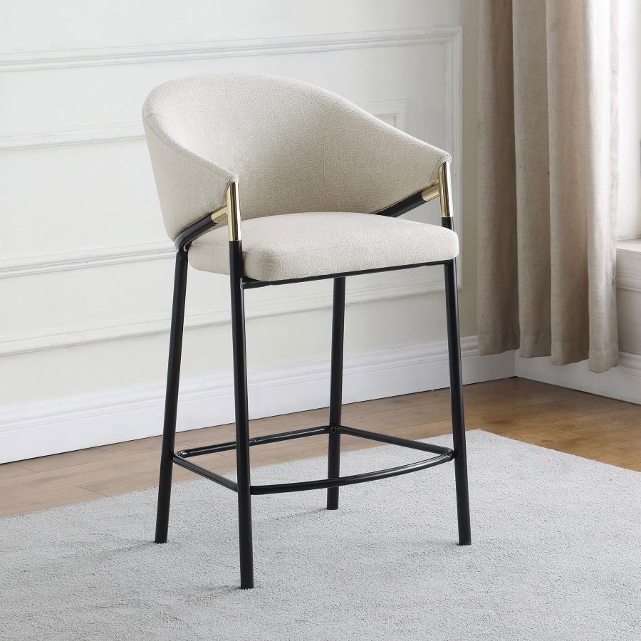 Chadwick Fabric Upholstered Counter Chair Beige (Set of 2) - 183436