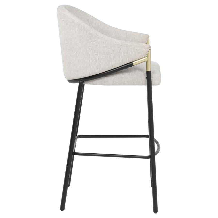 Chadwick Fabric Upholstered Bar Chair Beige (Set of 2) - 183437N