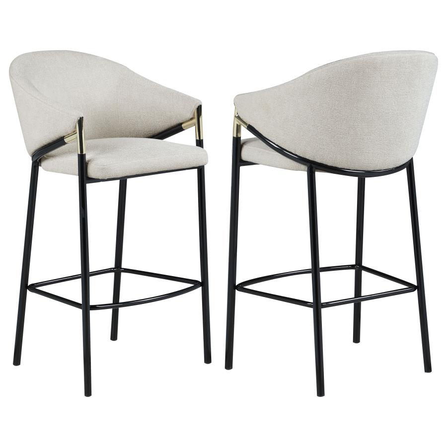 Chadwick Fabric Upholstered Bar Chair Beige (Set of 2) - 183437