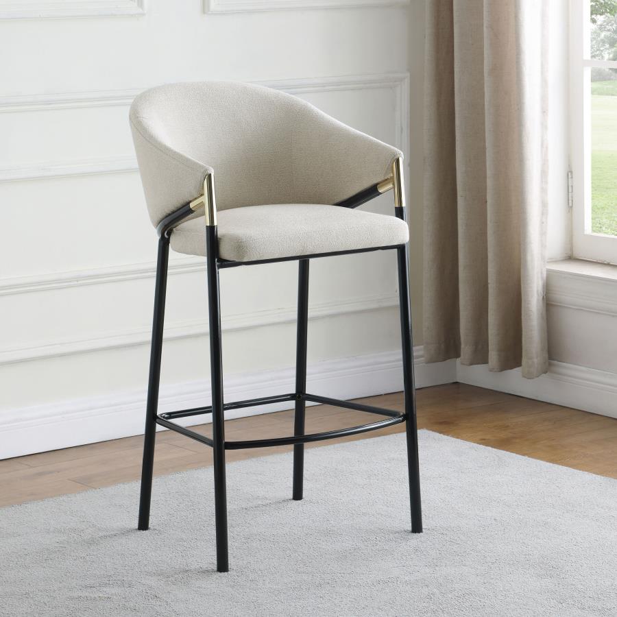 Chadwick Fabric Upholstered Bar Chair Beige (Set of 2) - 183437