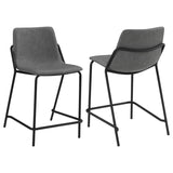 Earnest Upholstered Counter Chair Grey (Set of 2) - 183452