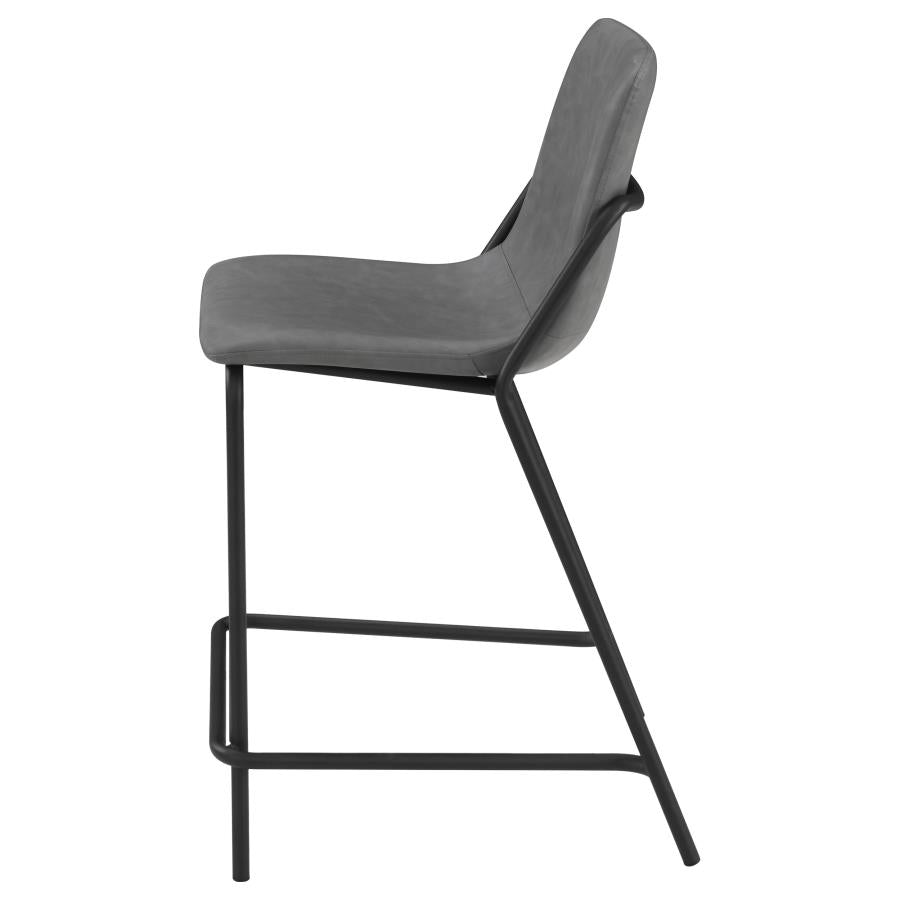 Earnest Upholstered Counter Chair Grey (Set of 2) - 183452