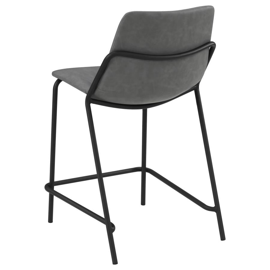 Earnest Upholstered Counter Chair Grey (Set of 2) - 183452