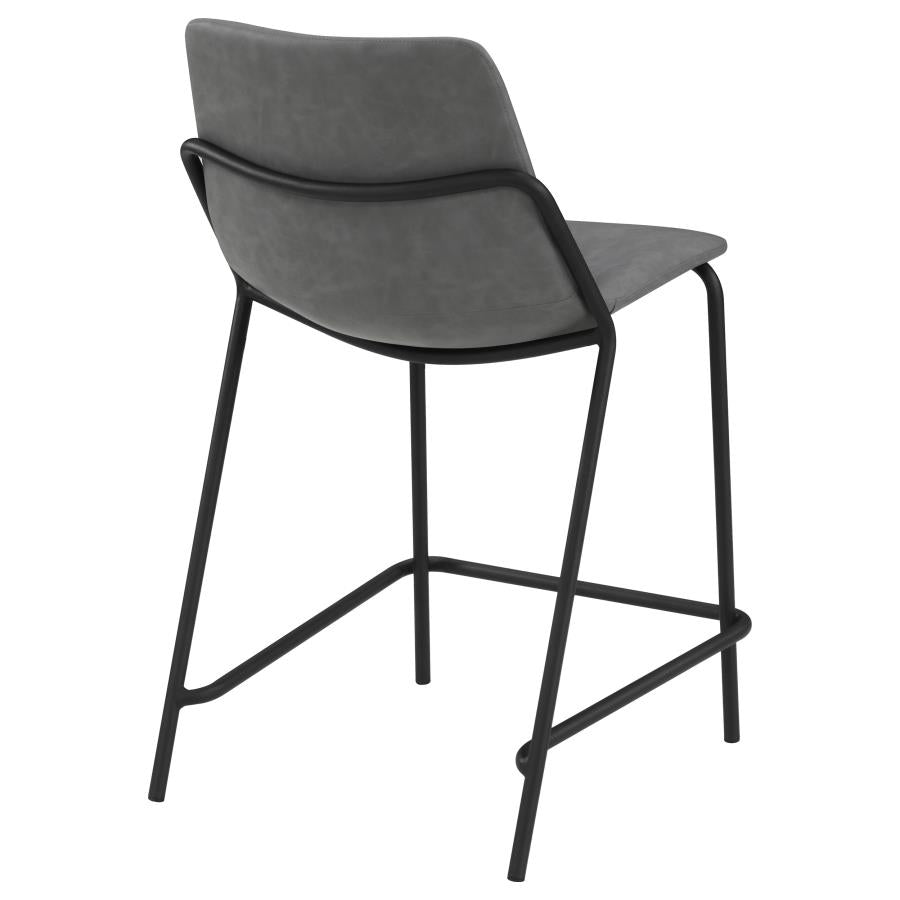 Earnest Upholstered Counter Chair Grey (Set of 2) - 183452