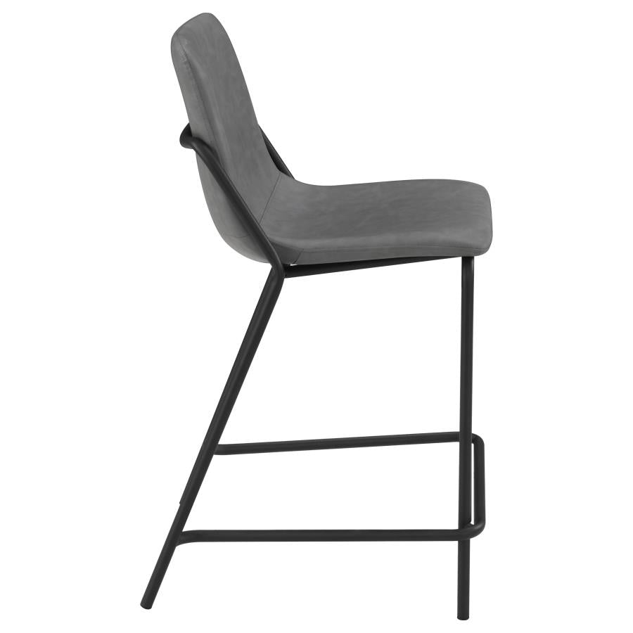 Earnest Upholstered Counter Chair Grey (Set of 2) - 183452