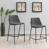 Earnest Upholstered Counter Chair Grey (Set of 2) - 183452