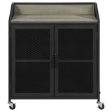 Arlette 2-door Mobile Home Bar Wine Cabinet Sandy Black - 183476