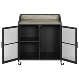 Arlette 2-door Mobile Home Bar Wine Cabinet Sandy Black - 183476