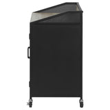 Arlette 2-door Mobile Home Bar Wine Cabinet Sandy Black - 183476